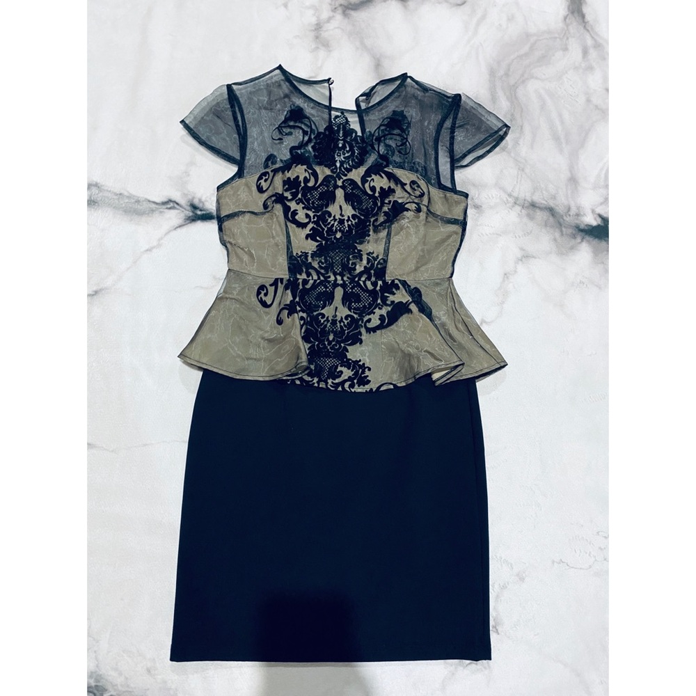 Esther Black Embroidered Dress